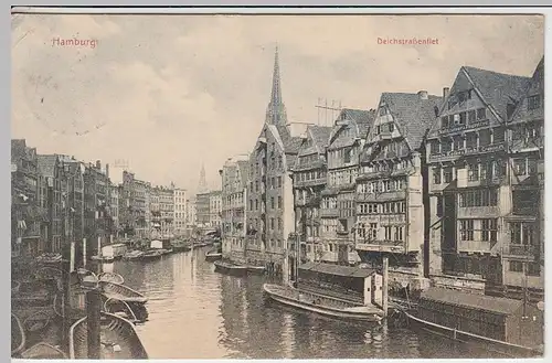 (40902) AK Hamburg, Deichstraßenfleet, 1908