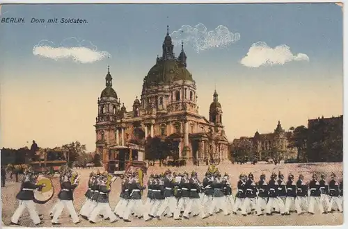 (40867) AK Berlin, Dom mit Soldaten, Feldpost 1914