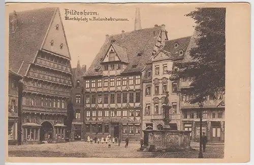 (40844) AK Hildesheim, Marktplatz u. Rolandsbrunnen, vor 1905