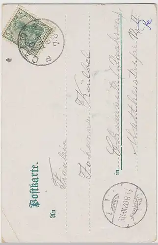 (40842) AK Gruss aus Calw, Stadtkirche, 1902