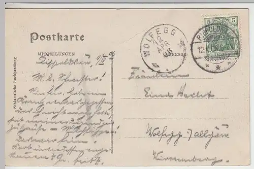 (40695) AK Freudenstadt, Waldpartie m. Rippoldsauer Hütte, 1906