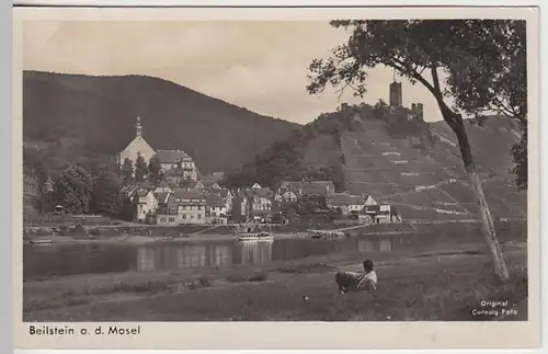 (40678) Foto AK Beilstein a.d. Mosel, Totale, 1938