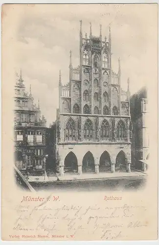(40656) AK Münster i.W., Rathaus, 1900