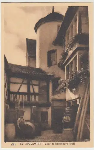 (40576) AK Riquewihr, Cour de Strasbourg, vor 1945