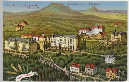 (40561) AK Drei Ähren, Hochvogesen, Feldpost 1916