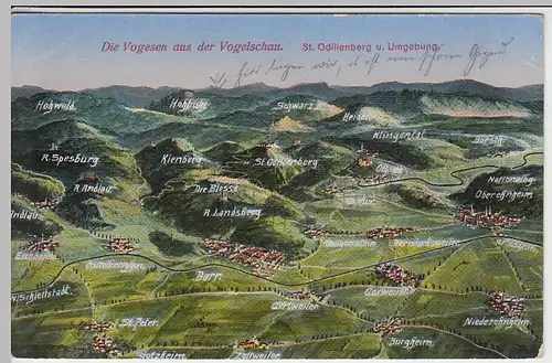 (40560) AK Vogesen, St. Odilienberg u. Umgebung, Feldpost 1914-18