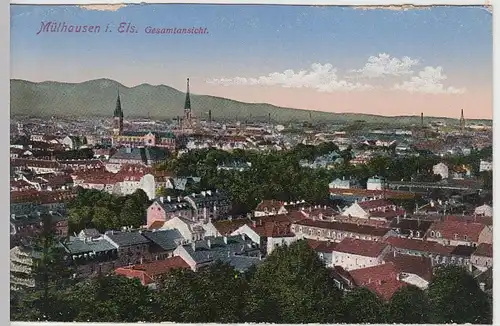 (40556) AK Mulhouse, Mühlhausen, Gesamtansicht, vor 1945