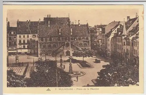 (40554) AK Mulhouse, Mühlhausen, Place de la Réunion, 1933