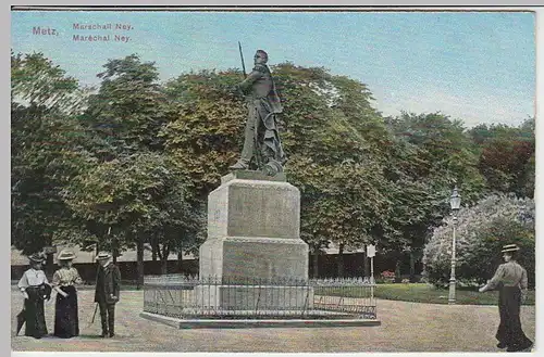(40542) AK Metz, Marschall Ney-Denkmal, vor 1945