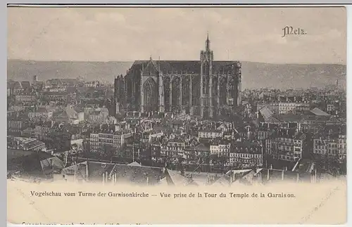 (40527) AK Metz, Blick v. Turm d. Garnisonskirche, vor 1905