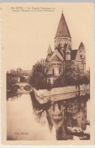 (40509) AK Metz, protestantische Stadtkirche, vor 1945