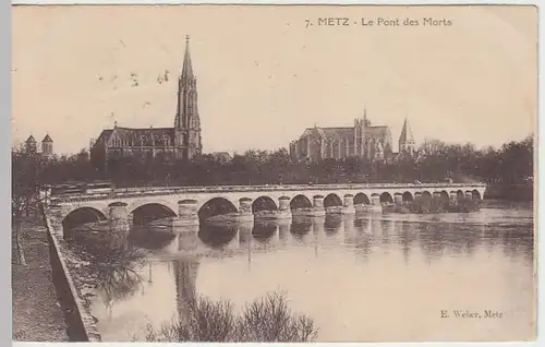 (40475) AK Metz, Le pont des morts, 1920