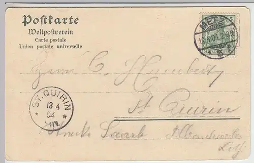 (40467) AK Metz, Todtenbrücke, 1904