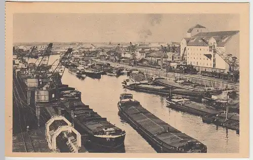 (40454) AK Straßburg, Strasbourg, Hafen, Bassin du Commerce, vor 1945