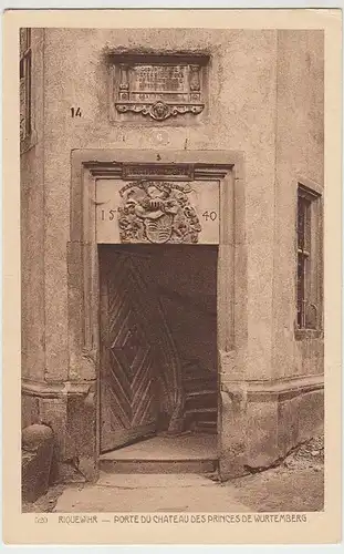 (40429) AK Riquewihr, Tür z. Schloss d. Prinzen v. Württemberg, vor 1945