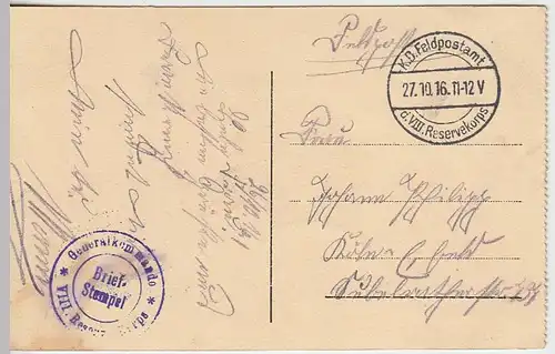 (40393) AK Verdun, Militärhospital, Feldpost 1916