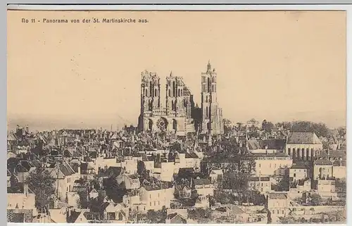 (40386) AK Laon, Panorama v.d. St. Martinskirche aus, Feldpost 1917