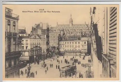 (40380) AK Lille, Grand Place, Feldpostkarte, 1914-18