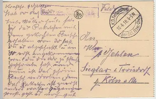 (40367) AK Lille, Rue Faidherbe, Feldpost 1916