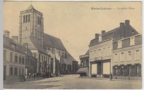 (40366) AK Henin-Liétard, La petite Place, Feldpost 1916