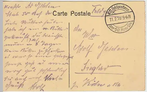 (40366) AK Henin-Liétard, La petite Place, Feldpost 1916