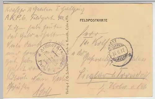(40365) AK Roubaix, Kirche St.Martin, Feldpostkarte 1917