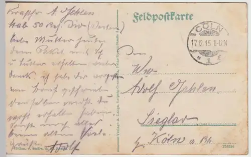 (40343) AK 1.WK, Heutrégiville, Lazarett, Feldpostkarte 1915
