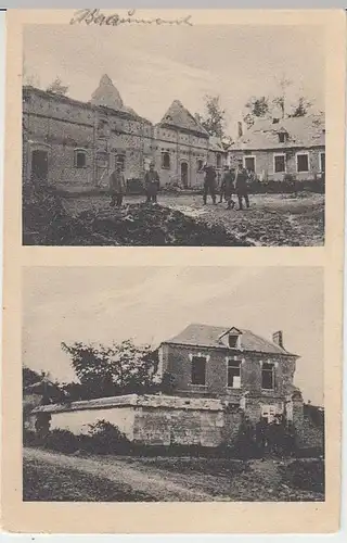(40338) AK 1.WK, zerstörte Gebäude, 1914-18