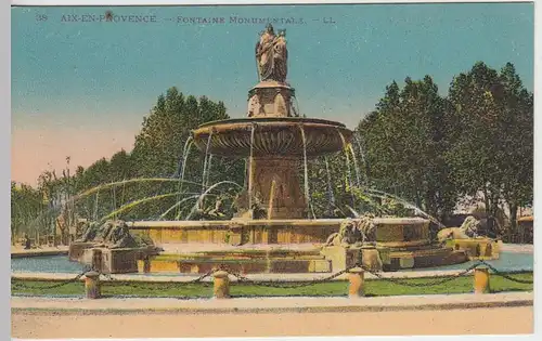 (40050) AK Aix-En-Provence, Fontaine Monumentale, vor 1945