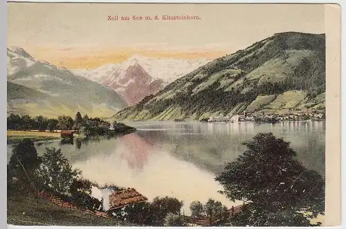 (40035) AK Zell am See, Panorama m. Kitzsteinhorn, vor 1945