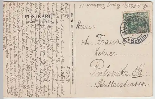 (39781) AK Hallein gg. d. Dürrnberg, 1914