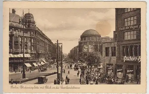 (39712) AK Berlin, Potsdamer-Platz, Blick i.d. Saarlandstraße, 1936