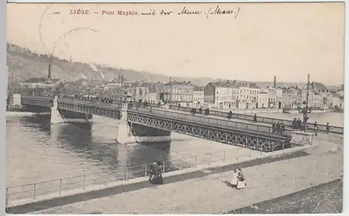 (39682) AK Liège, Lüttich, Pont Maghin, 1911