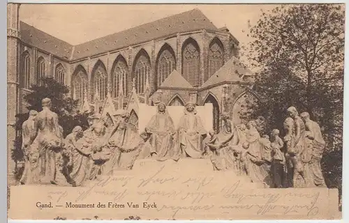 (39680) AK Gand, Gent, Monument Frères Van Eyck, 1917