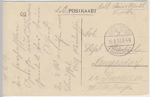 (39622) AK Louvain, Leuven, Saint-Pierre-Kirche, Feldpost 1917