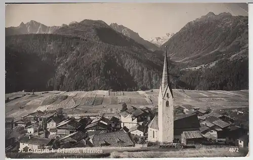 (39588) Foto AK St. Lorenzen i. Lesachtal, Totale, 1940