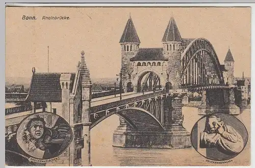 (39495) AK Bonn, Rheinbrücke, vor 1945