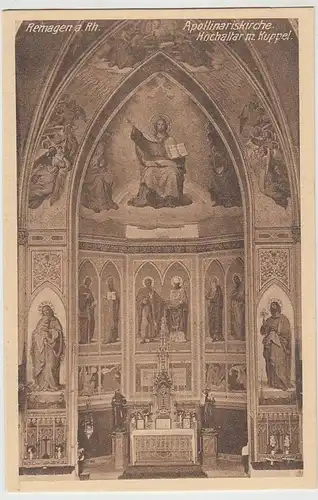 (39364) AK Remagen, Apollinariskirche, Hochaltar m. Kuppel, vor 1945