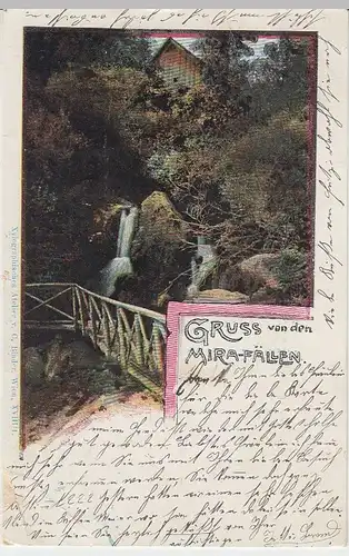 (39333) AK Gruss von den Mira-Fällen (Myrafälle), 1899