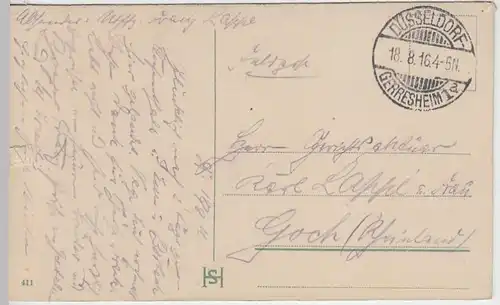 (39302) AK Düsseldorf, Kgl. Regierung u. Oberlandesgericht, Feldpost 1916