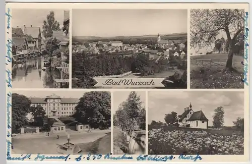 (39280) Foto AK Bad Wurzach, Mehrbildkarte, 1951