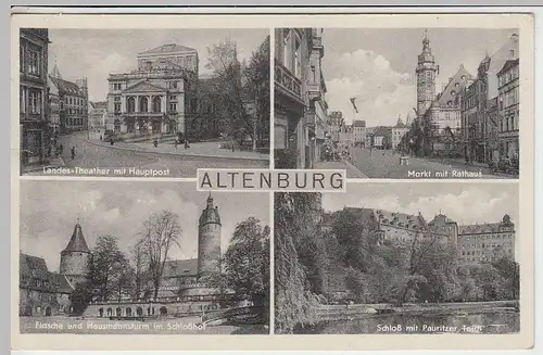 (39258) AK Altenburg (Thür.), Mehrbildkarte, Bahnpost 1959