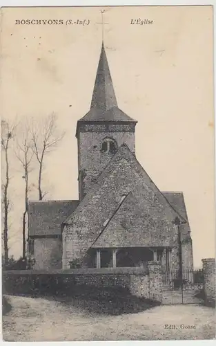 (39253) AK Boschyons, Kirche, vor 1945