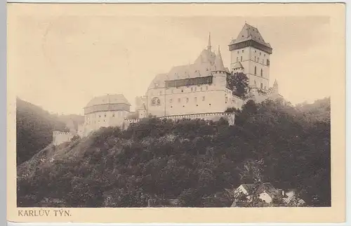 (39233) AK Karlstejn, Burg Karlstein, Karluv Tyn, vor 1945