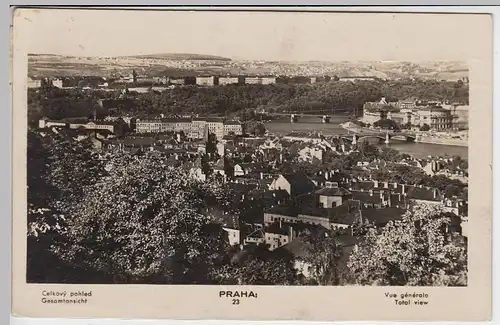 (39225) Foto AK Prag, Praha, Totale, 1936