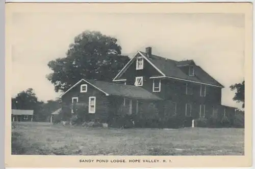 (39223) AK Hope Valley (Rhode Island), Sandy Pond Lodge, vor 1945