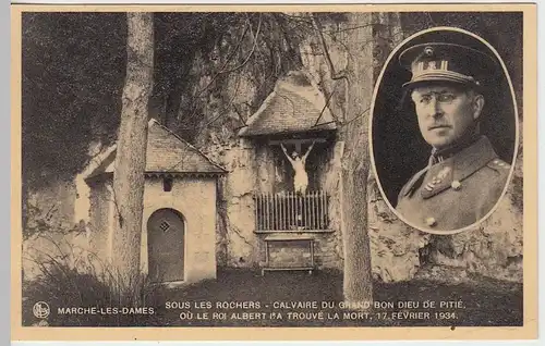(39214) AK König Albert I. v. Belgien, Sterbeort Marche-Les-Dames, 1934