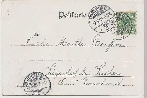 (39191) AK -Abschied-, Trompeter m. Pferd, Gruß aus..., 1898