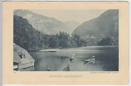 (39041) AK Königssee, Einfahrt, vor 1905