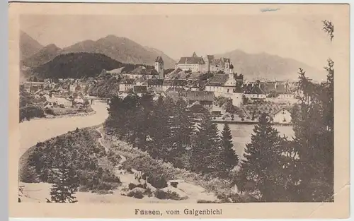 (39009) AK Füssen, Totale vom Galgenbichl, 1921